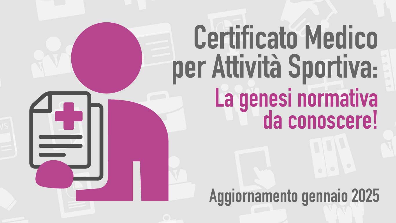 Obbligo di certificato medico per lo sport 